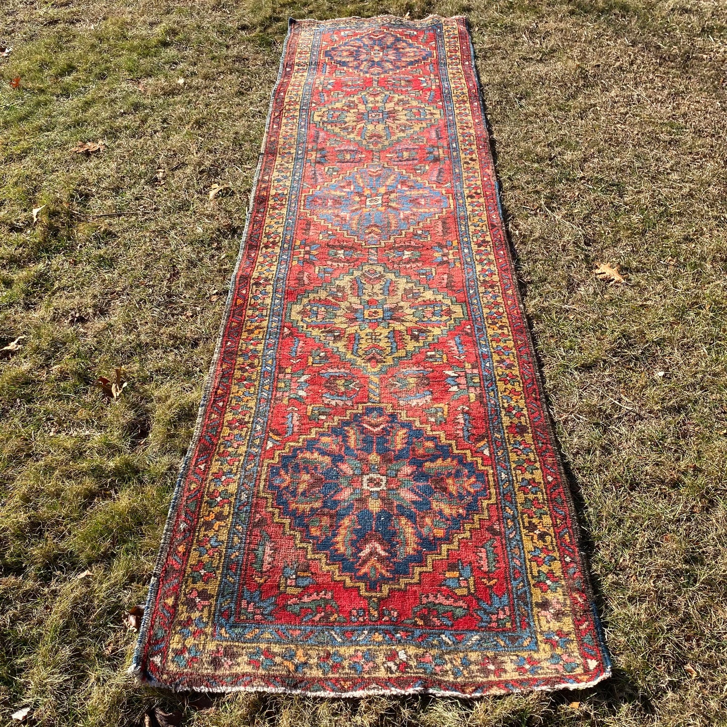 Persian Rug Runner, 2' 11 x 10' 10 Red Vintage - Jessie's Oriental Rugs