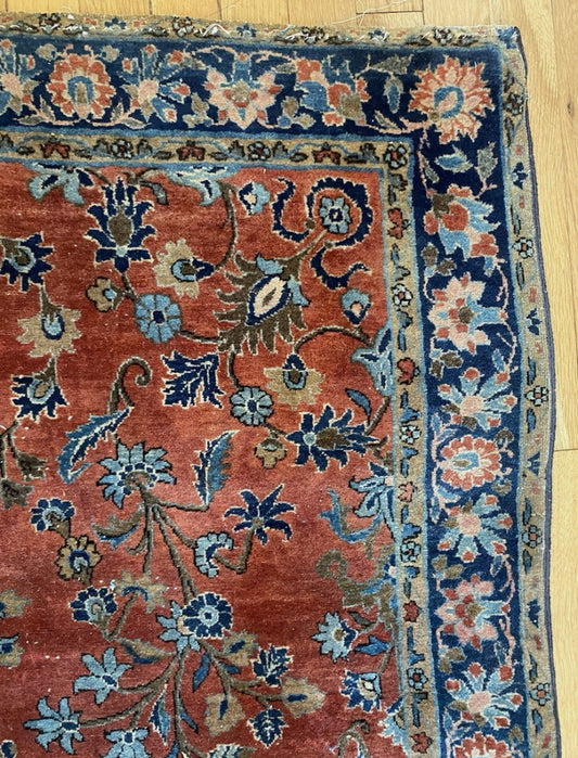 Vintage Rug 3' 6 x 4' 11 Terracotta