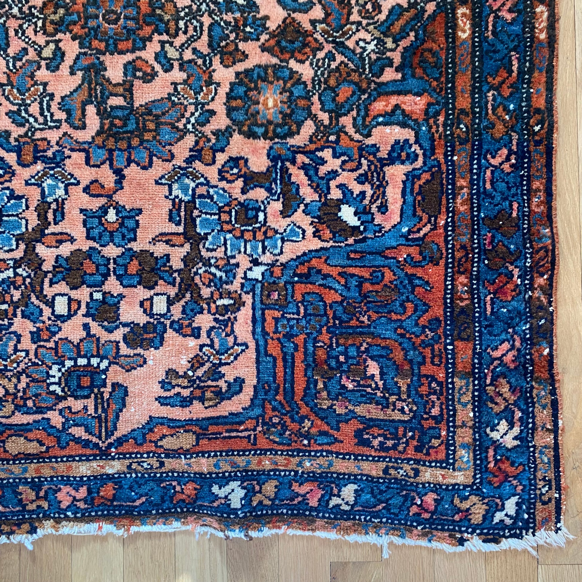 Persian Lilihan, 3' 4 x 6' 3 Salmon Vintage - Jessie's Oriental Rugs