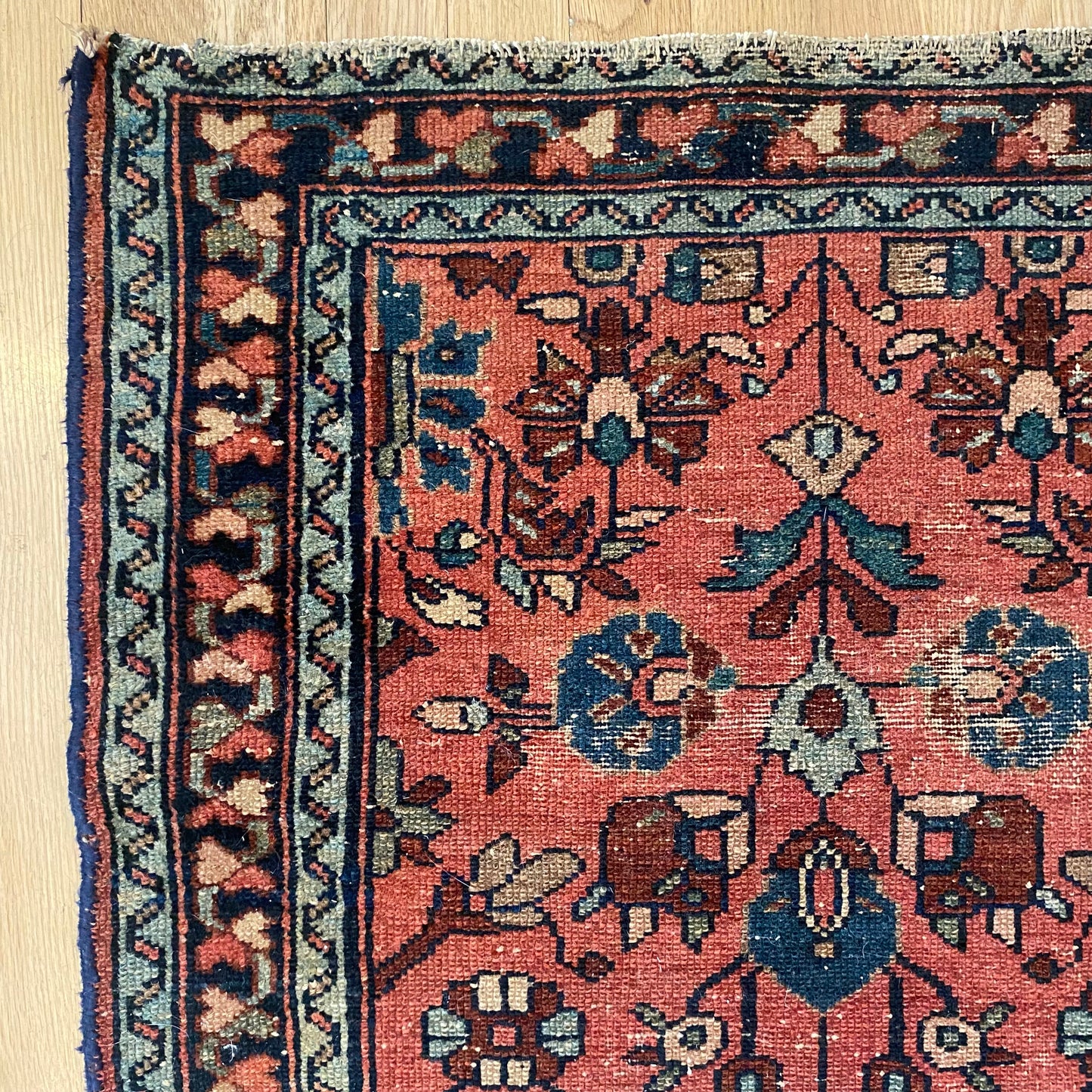 Vintage Rug, 2' 4 x 3' 10 Dark Coral