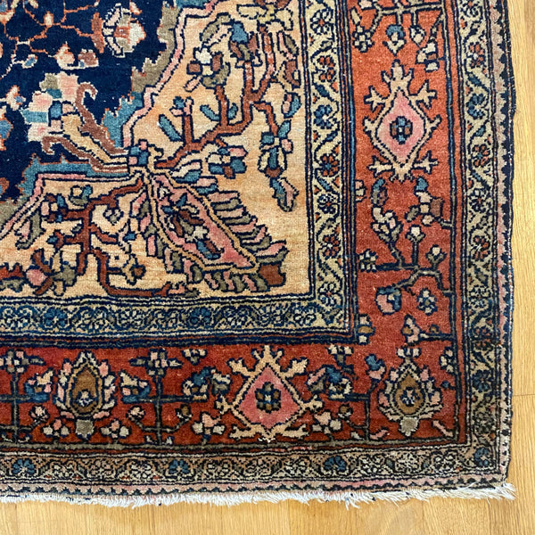 Vintage Rug, 3' 6 x 5' 2 Blue