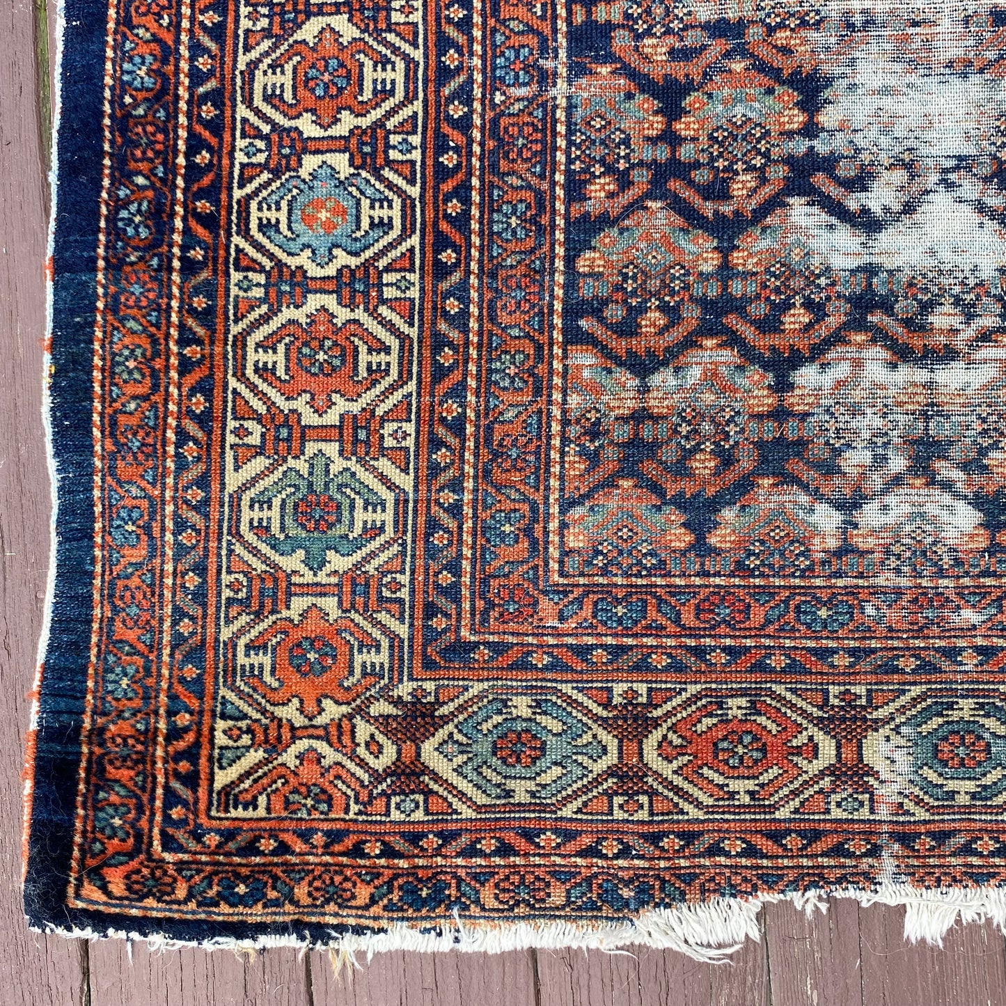 Vintage Rug, 4' 6 x 6' 4 Blue
