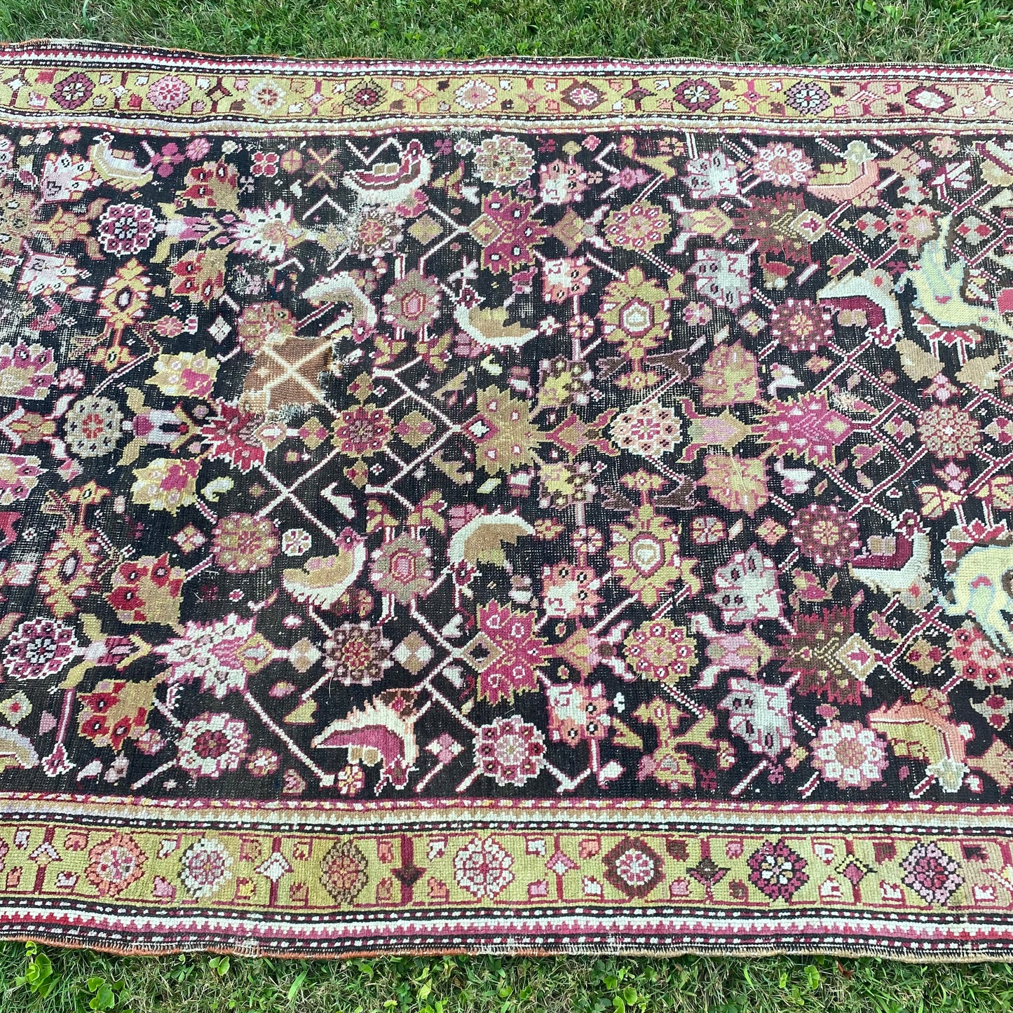 Vintage Rug, 4' 2 x 7' Brown