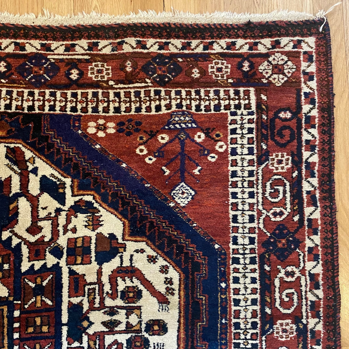Persian Afshar Rug, 4' 2 x 6' Vintage Brown