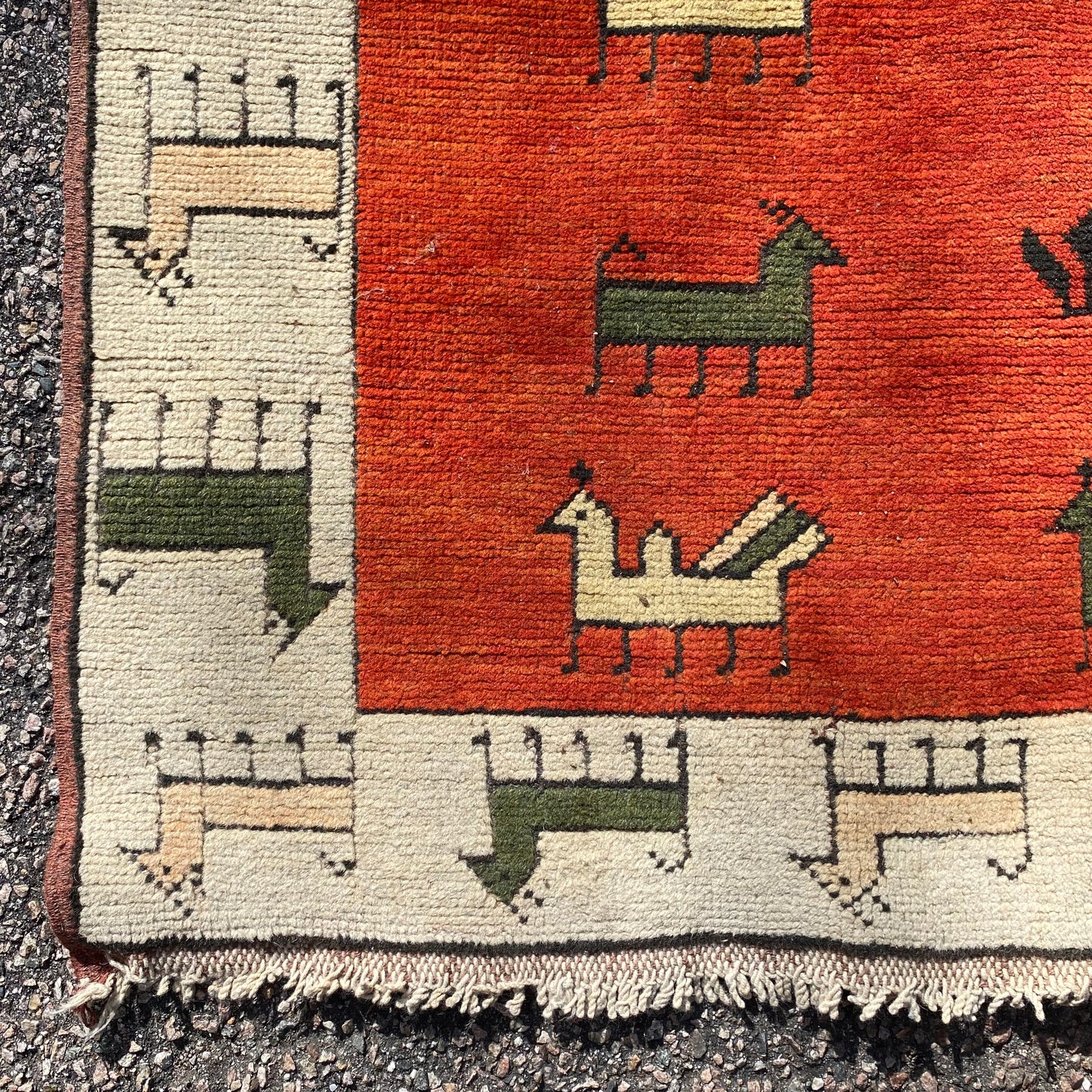 Vintage Rug, 4' 6 x 6' 8 Orange