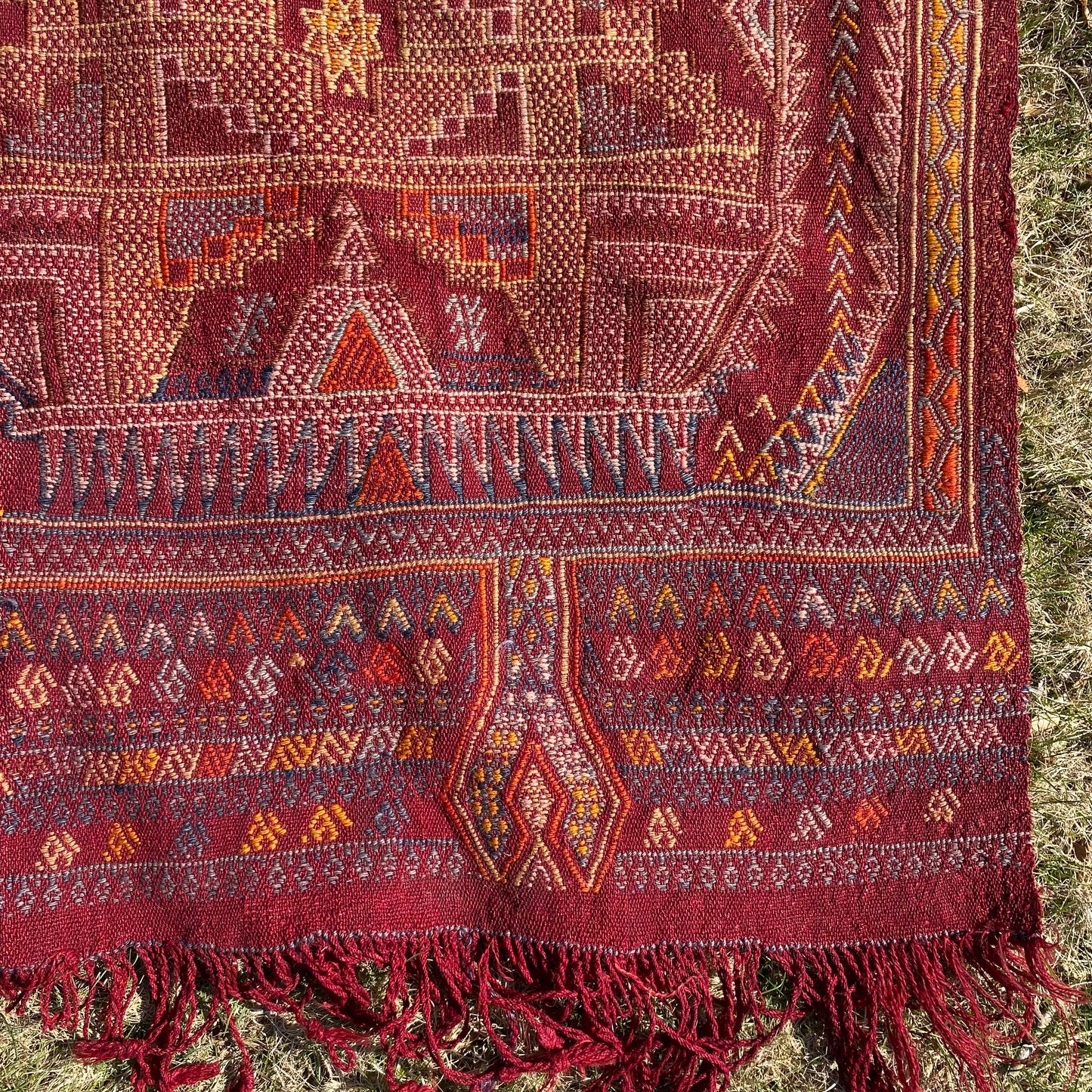 Vintage Rug, 4' 8 x 6' 5 Red Moroccan