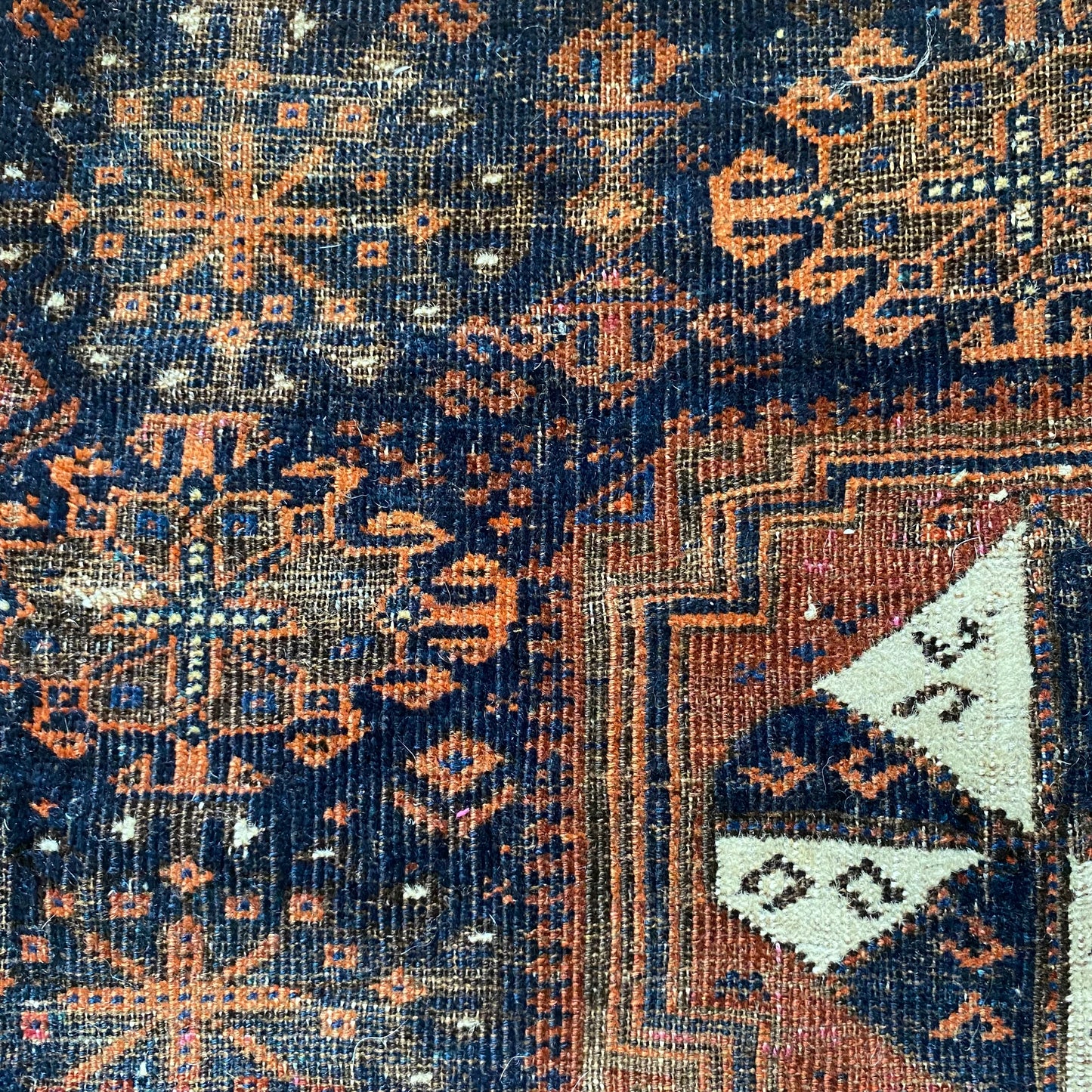 Antique Baluch, 2' 9 x 2' 8 Navy