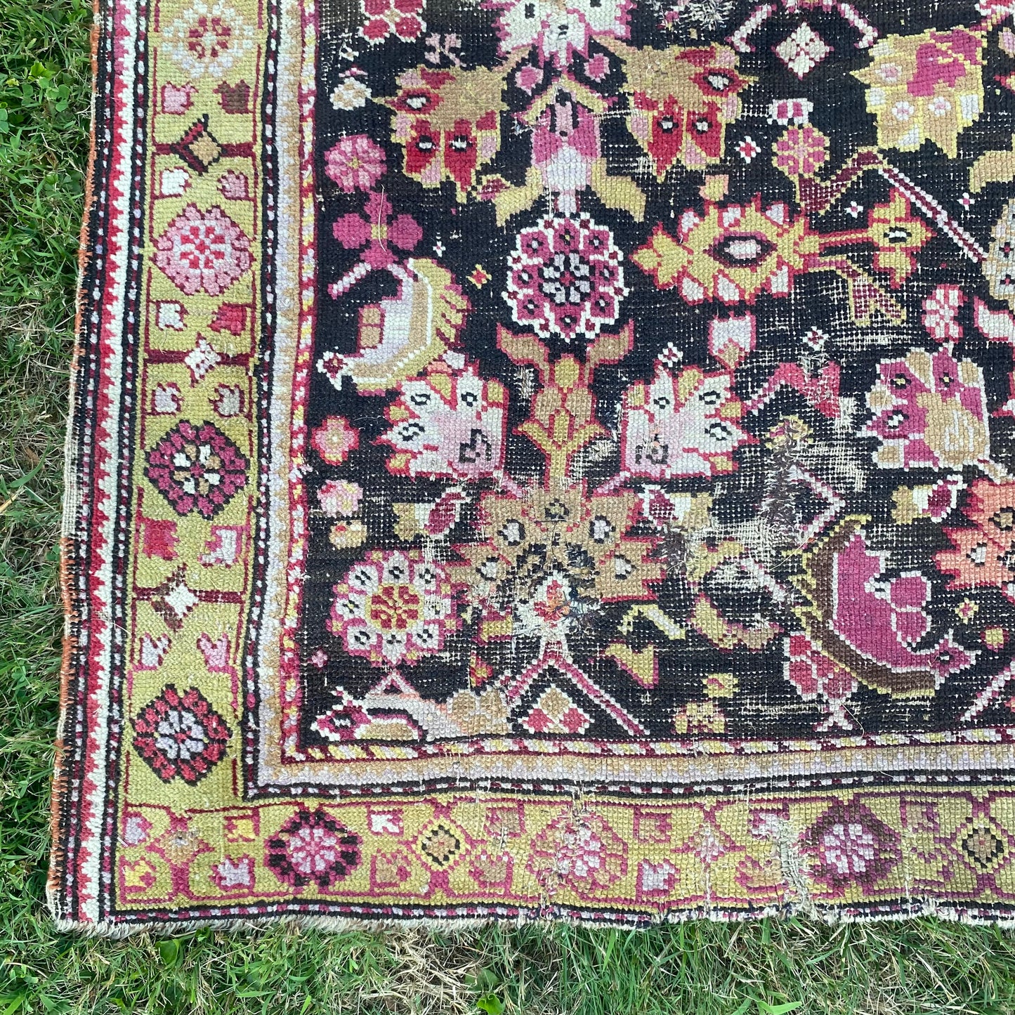 Vintage Rug, 4' 2 x 7' Brown