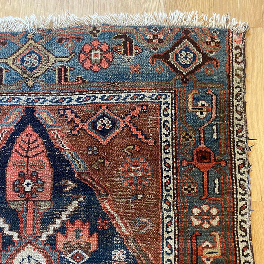 Vintage Rug, 3' 4 x 5' 5 Brown