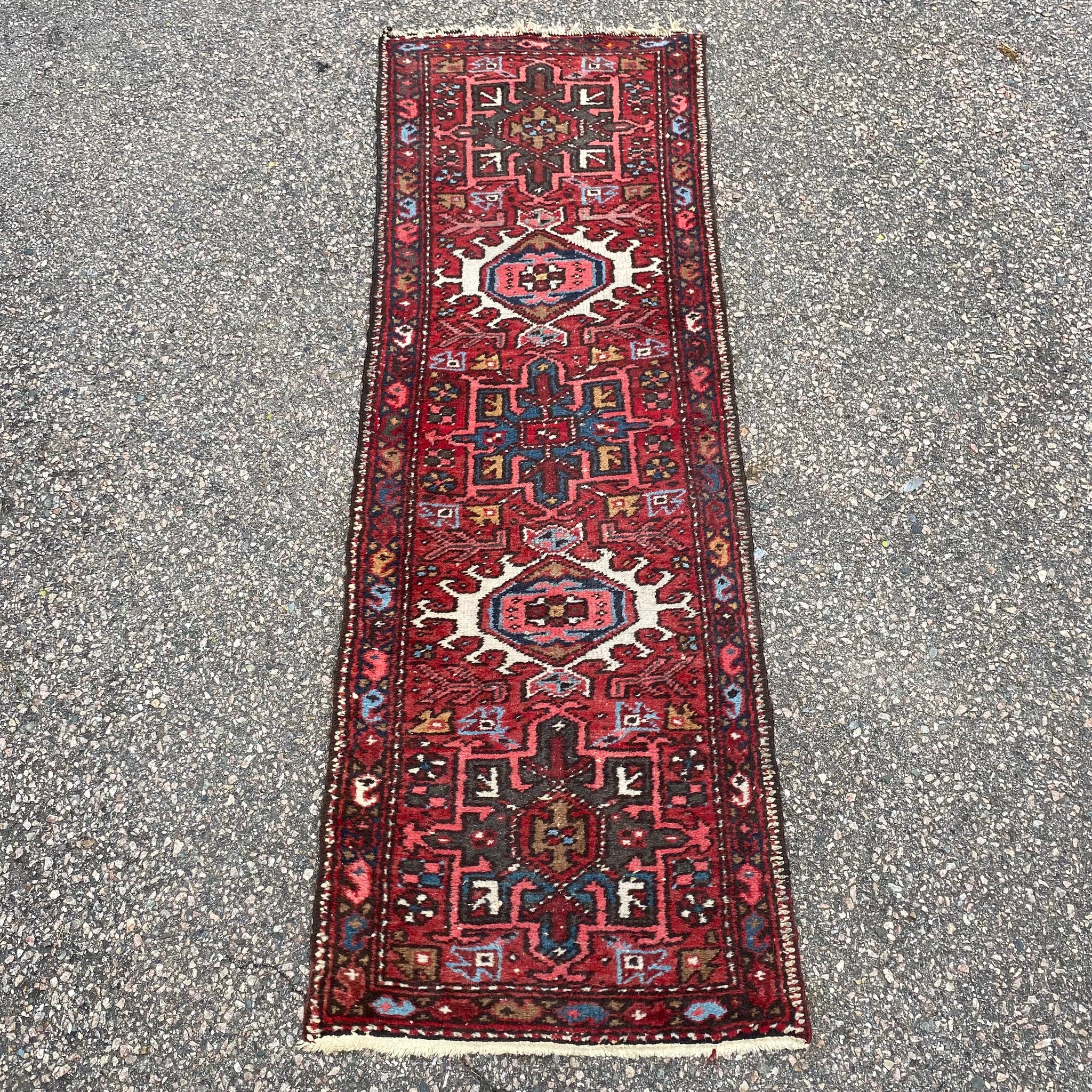 Vintage Rug, 1' 9 x 5' 2 Red