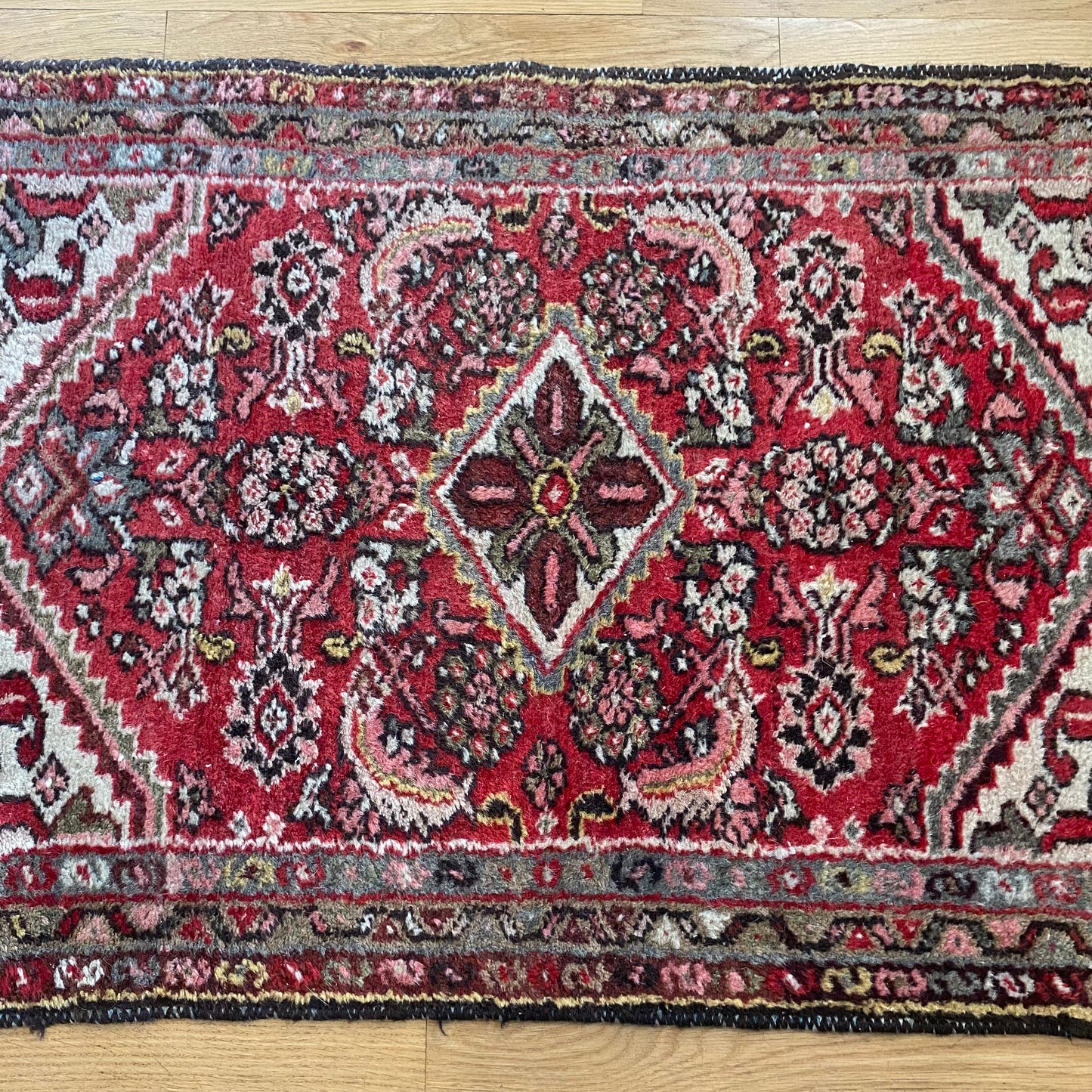 Vintage Rug, 2' x 2' 11 Red