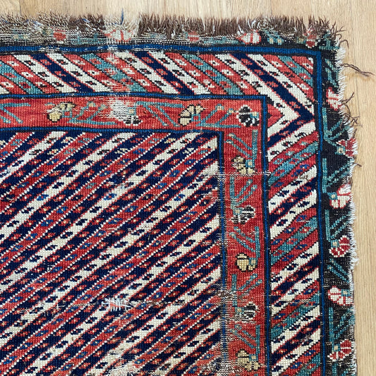 Antique Rug, 2' 10 x 4' Blue