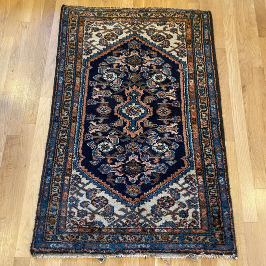 Vintage Rug, 2' 6 x 3' 11 Blue
