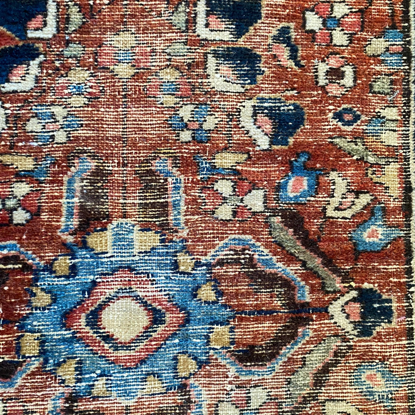 Vintage Rug, 2' 3 x 2' 10 Red-Brown