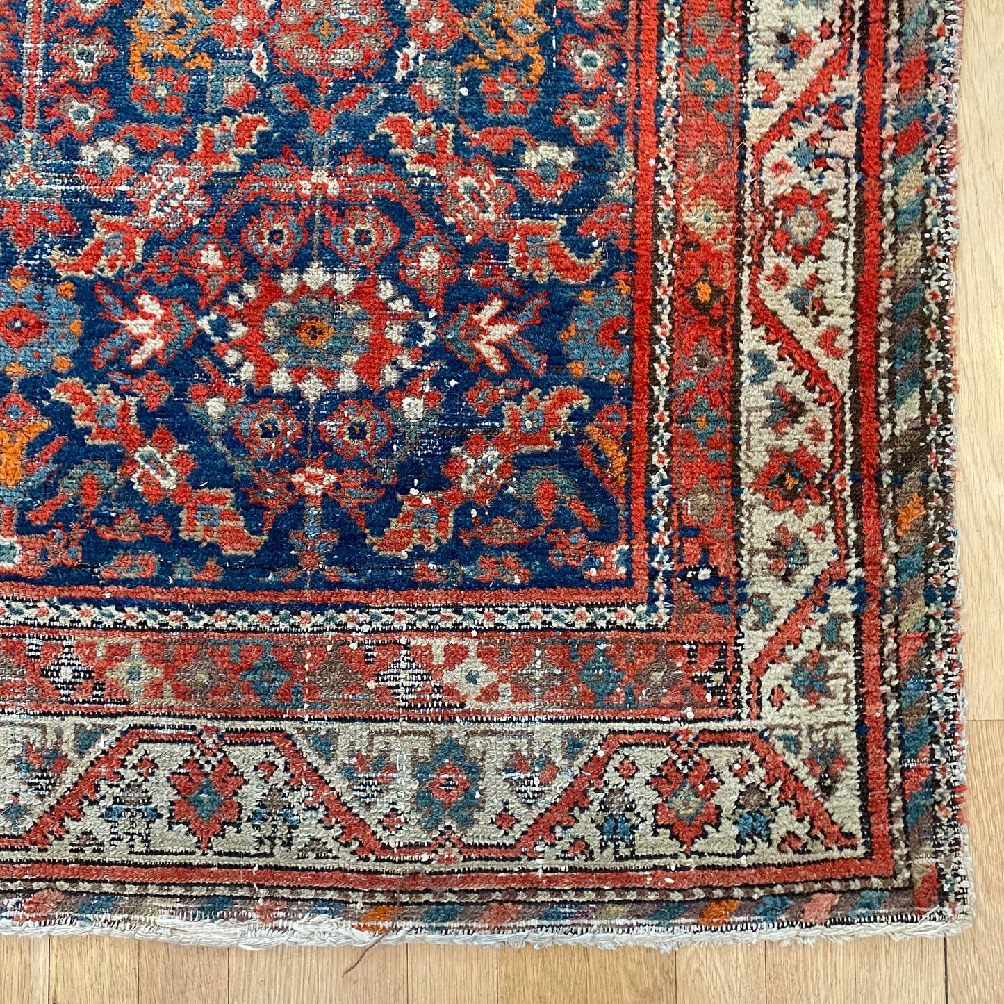 Persian Malayer, 4' 2 x 6' 3 Vintage Blue