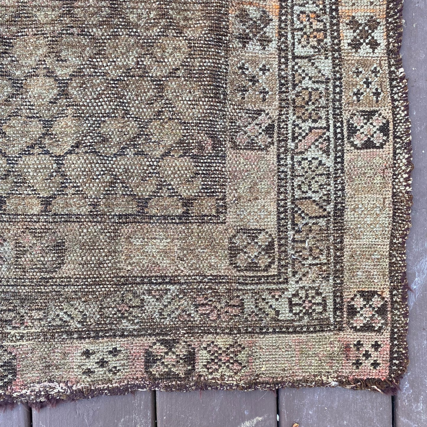 Antique Rug, 3' 3 x 6' 3 Brown