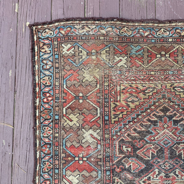 Vintage Rug, 3' 7 x 6' 9 Brown