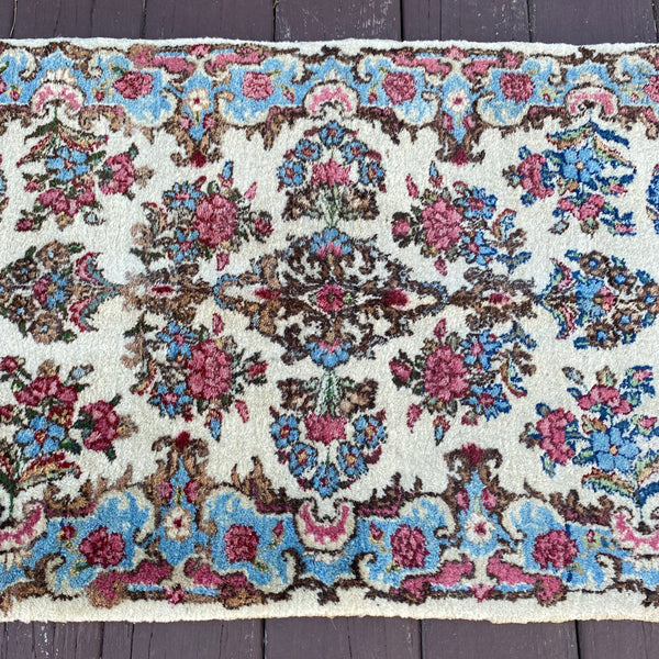 Vintage Rug, 2' x 4' 1 White