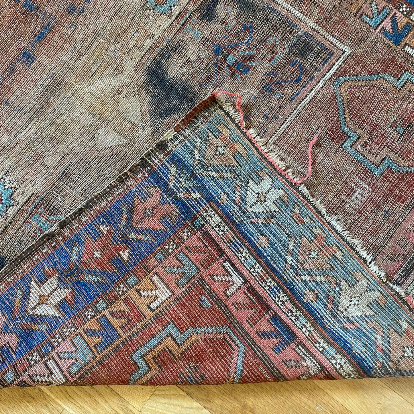 Antique Rug, 3' 6 x 5' 8 Red Brown