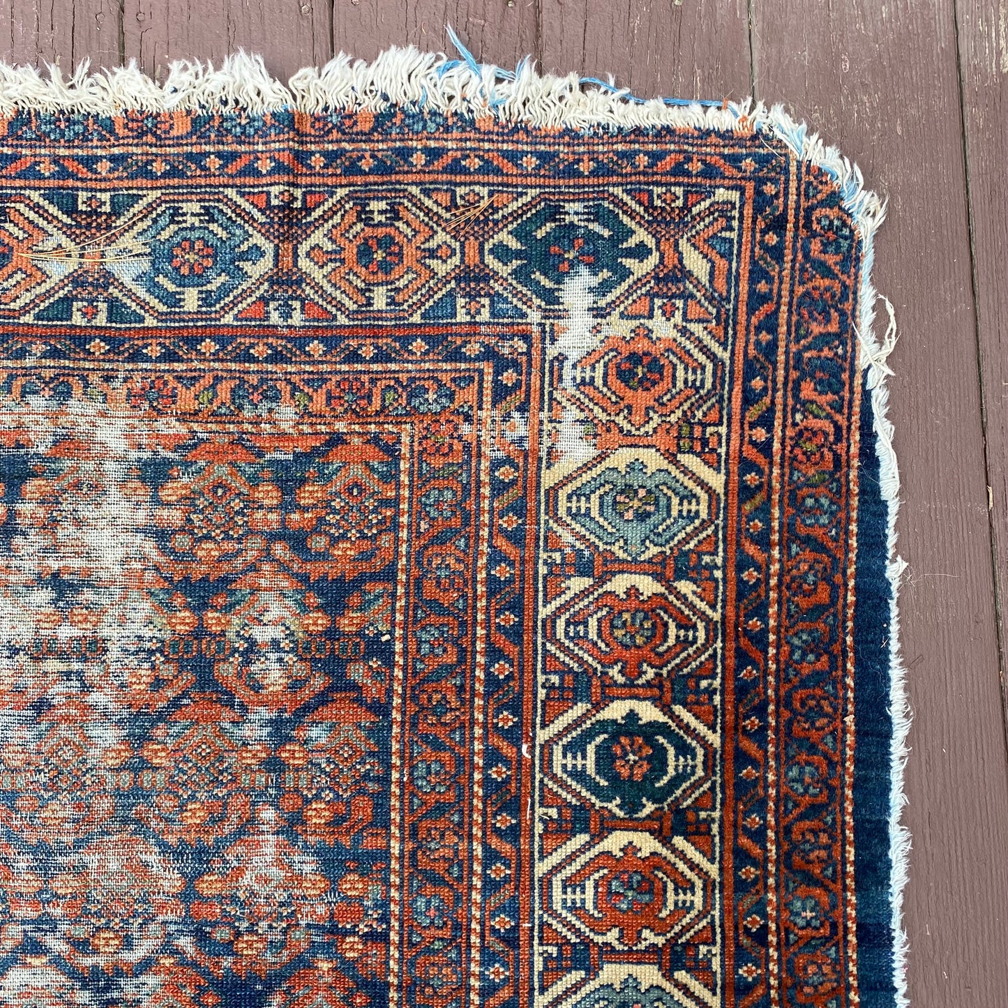 Vintage Rug, 4' 6 x 6' 4 Blue