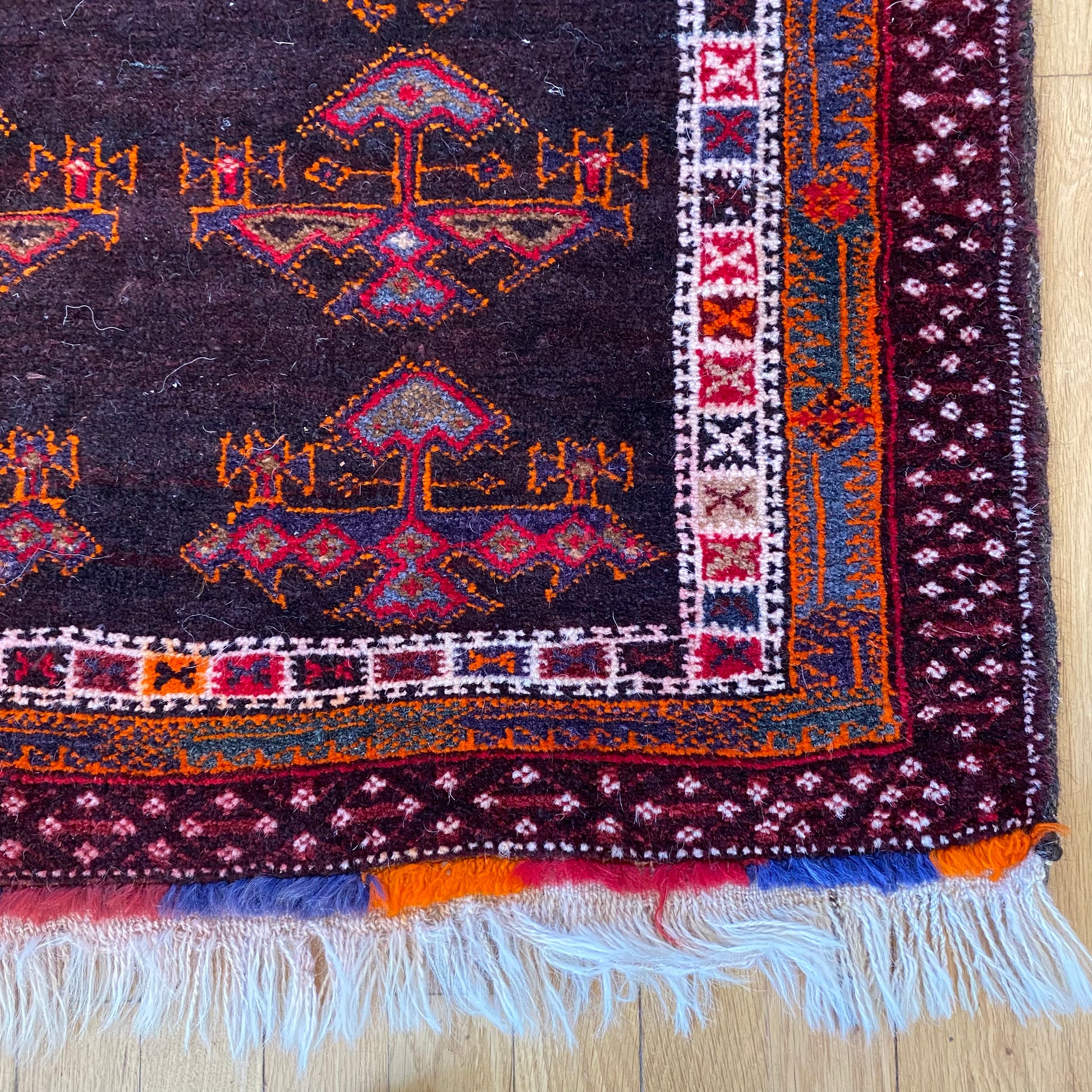 Afghan Prayer Rug, 2' 9 x 5' Vintage Brown - Jessie's Oriental Rugs