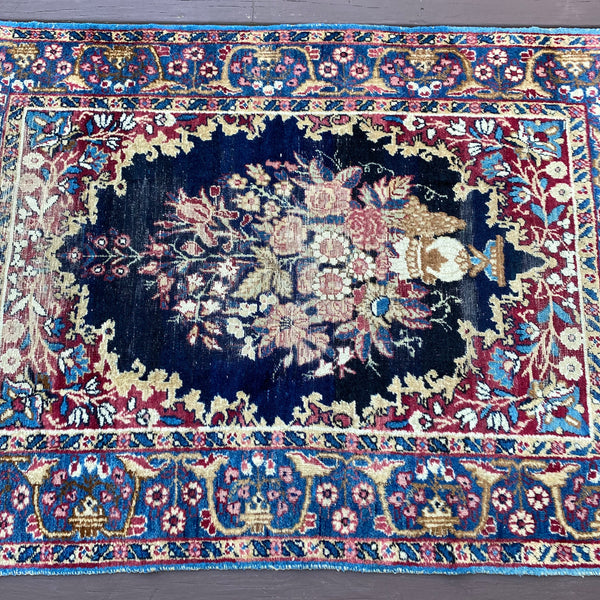 Vintage Rug, 2' 11 x 4' 1 Blue