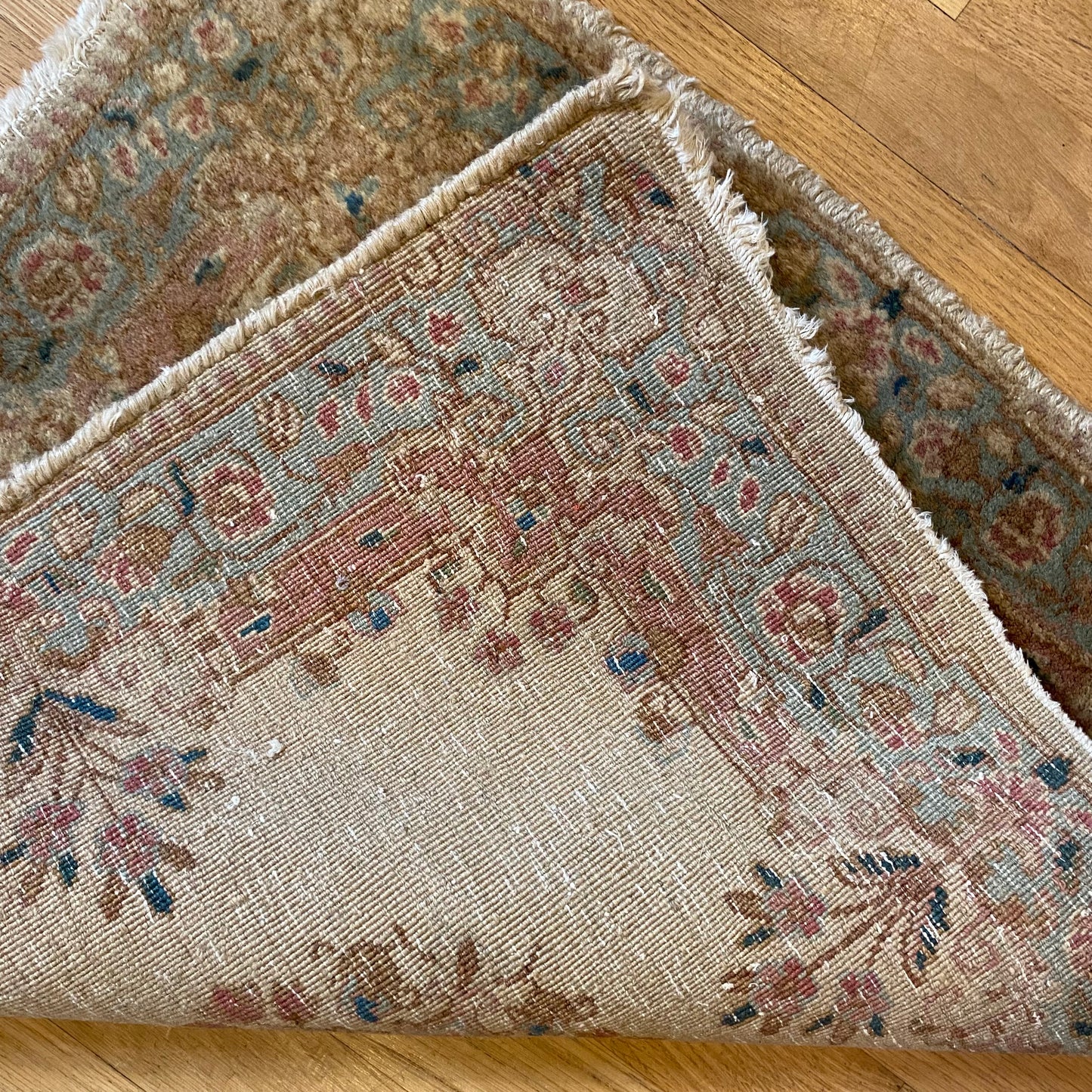 Vintage Rug, 2' x 2' Cream