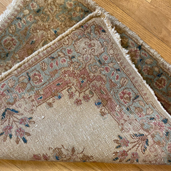 Vintage Rug, 2' x 2' Cream