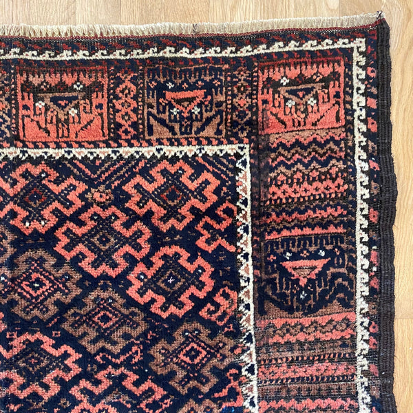 Vintage Rug, 3' 2 x 5' 2 Brown