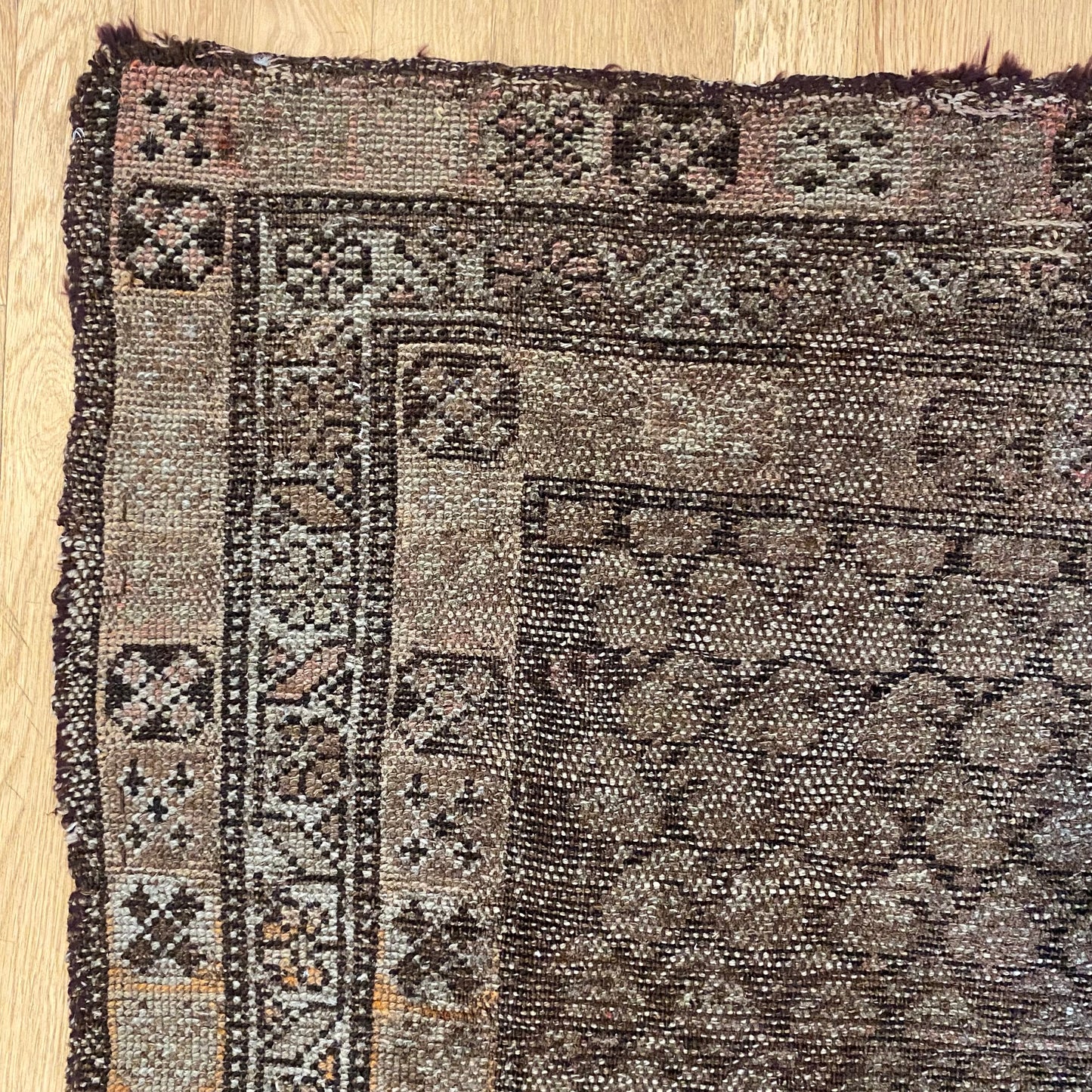 Vintage Rug, 3' 3 x 6' 2 Brown
