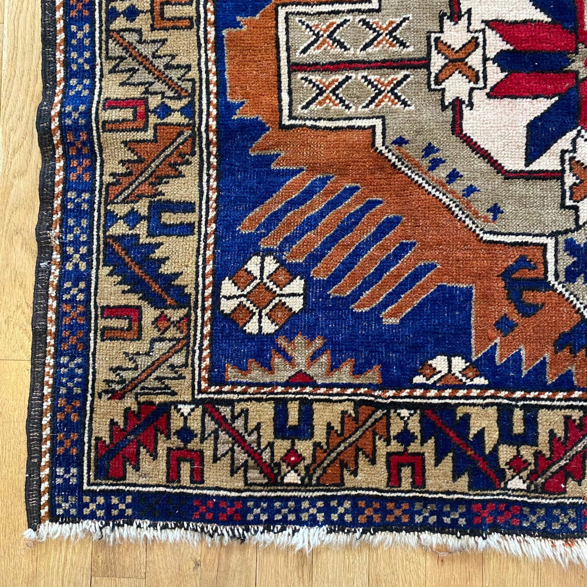Turkish Rug, 3' 11 x 5' 9 Vintage Blue - Jessie's Oriental Rugs