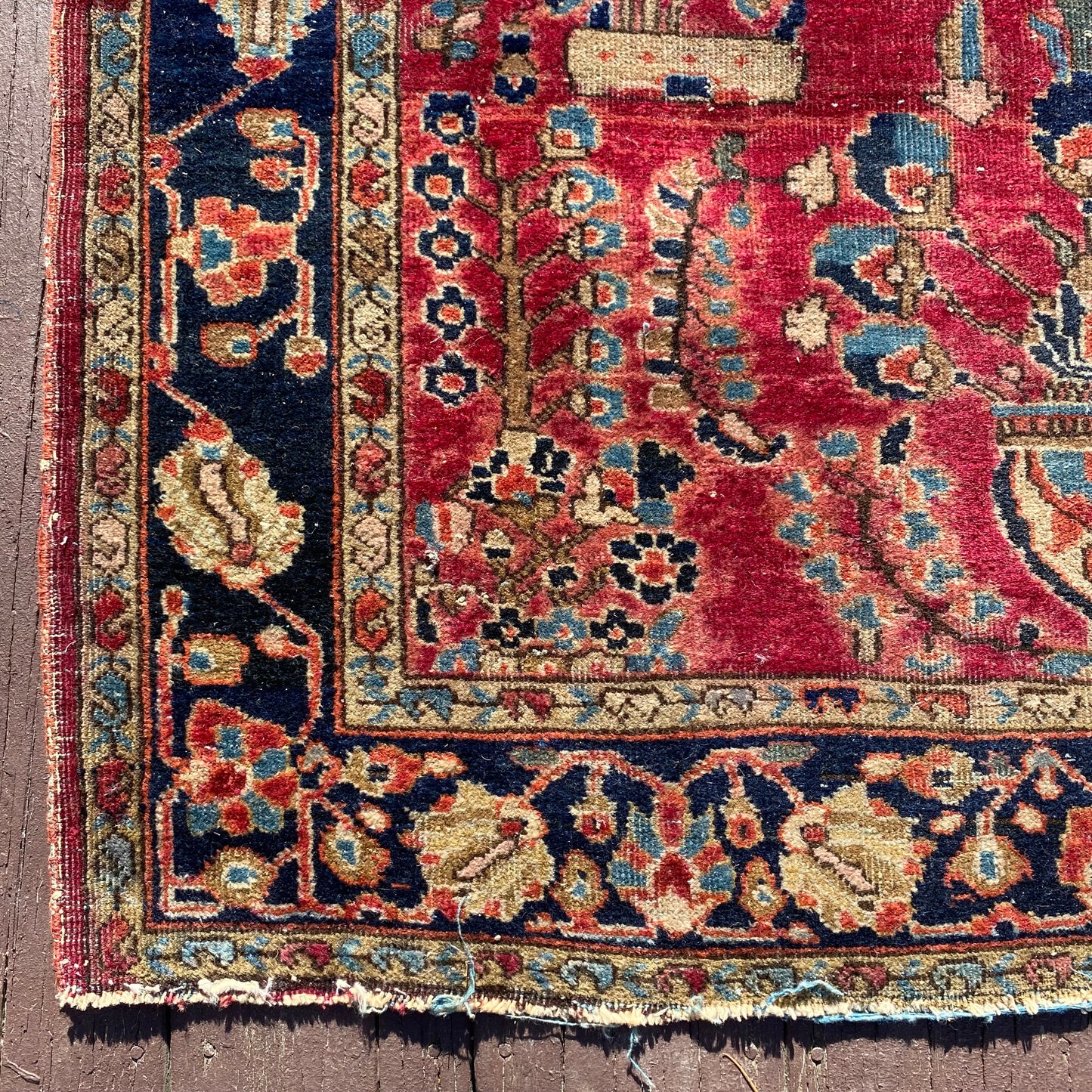 Vintage Rug, 3' 4 x 5' 2 Pink