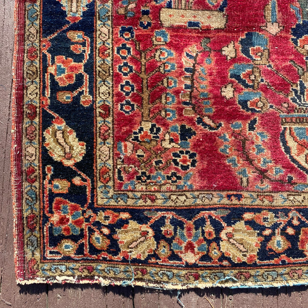 Vintage Rug, 3' 4 x 5' 2 Pink