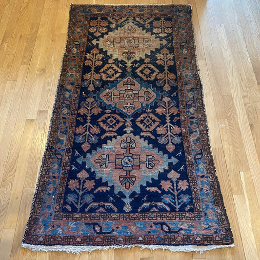 Persian Rug, 3' 1 x 5' 7 Vintage Blue