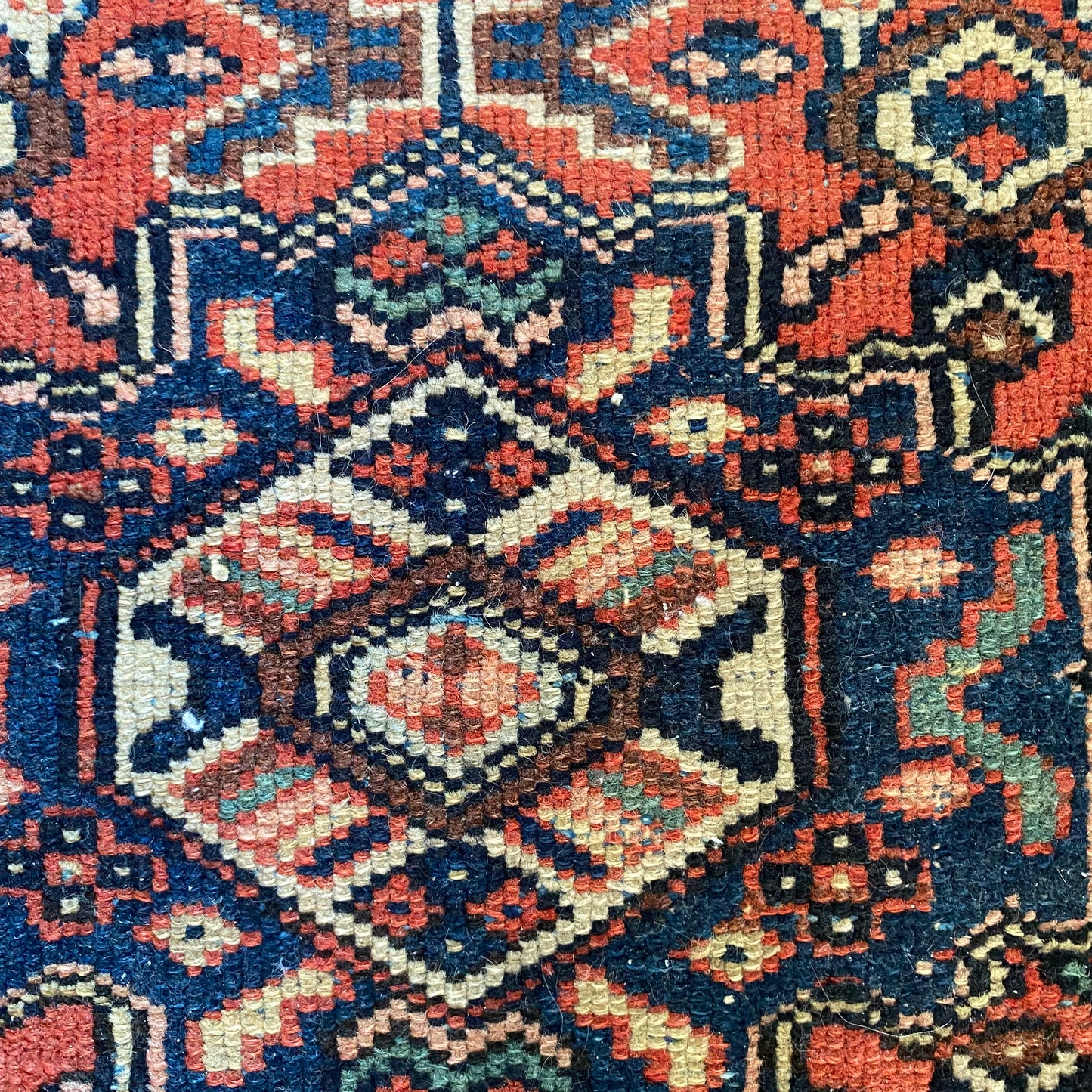 Vintage Rug, 2' x 2' 7 Red