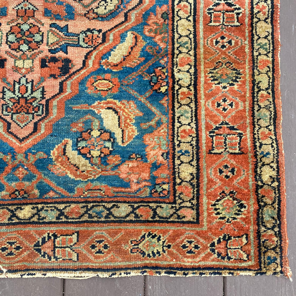 Vintage Rug, 3' 2 x 4' 9 Blue