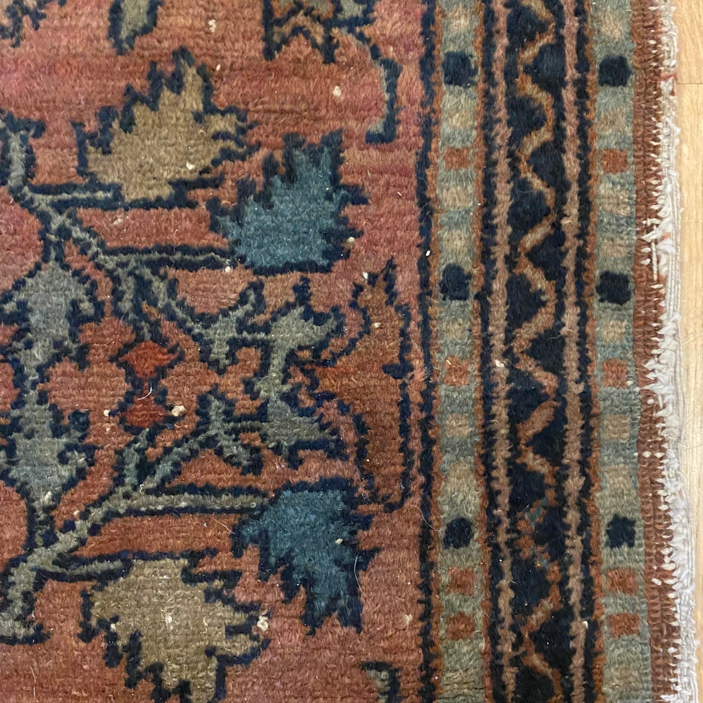 Vintage Rug, 1' 9 x 2' 9 Magenta