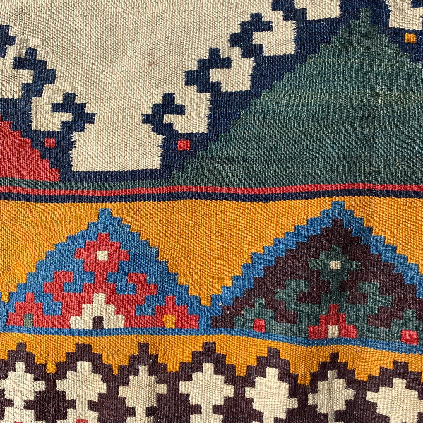 Qashqai Kilim Rug, 4' 10 x 8' 3 Vintage Red