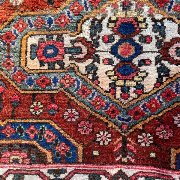Vintage Rug, 5' 4 x 10' 5 Red