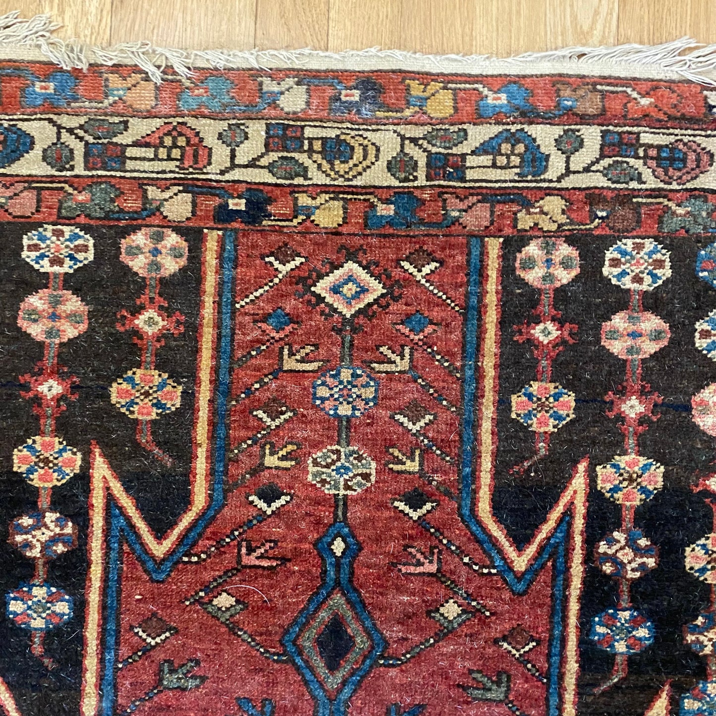 Vintage Rug, 4' 5 x 6' 10 Red Orange
