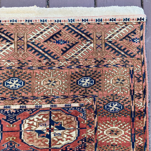 Vintage Rug, 3' 5 x 5' Red Brown