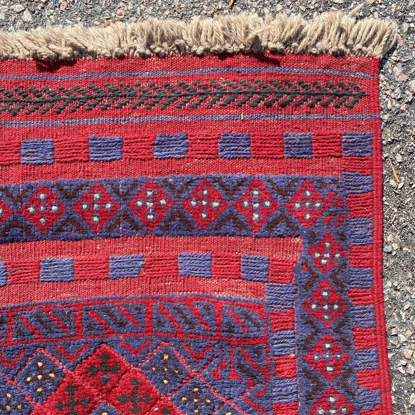 Vintage Rug, 2' 2 x 9' 2 Blue