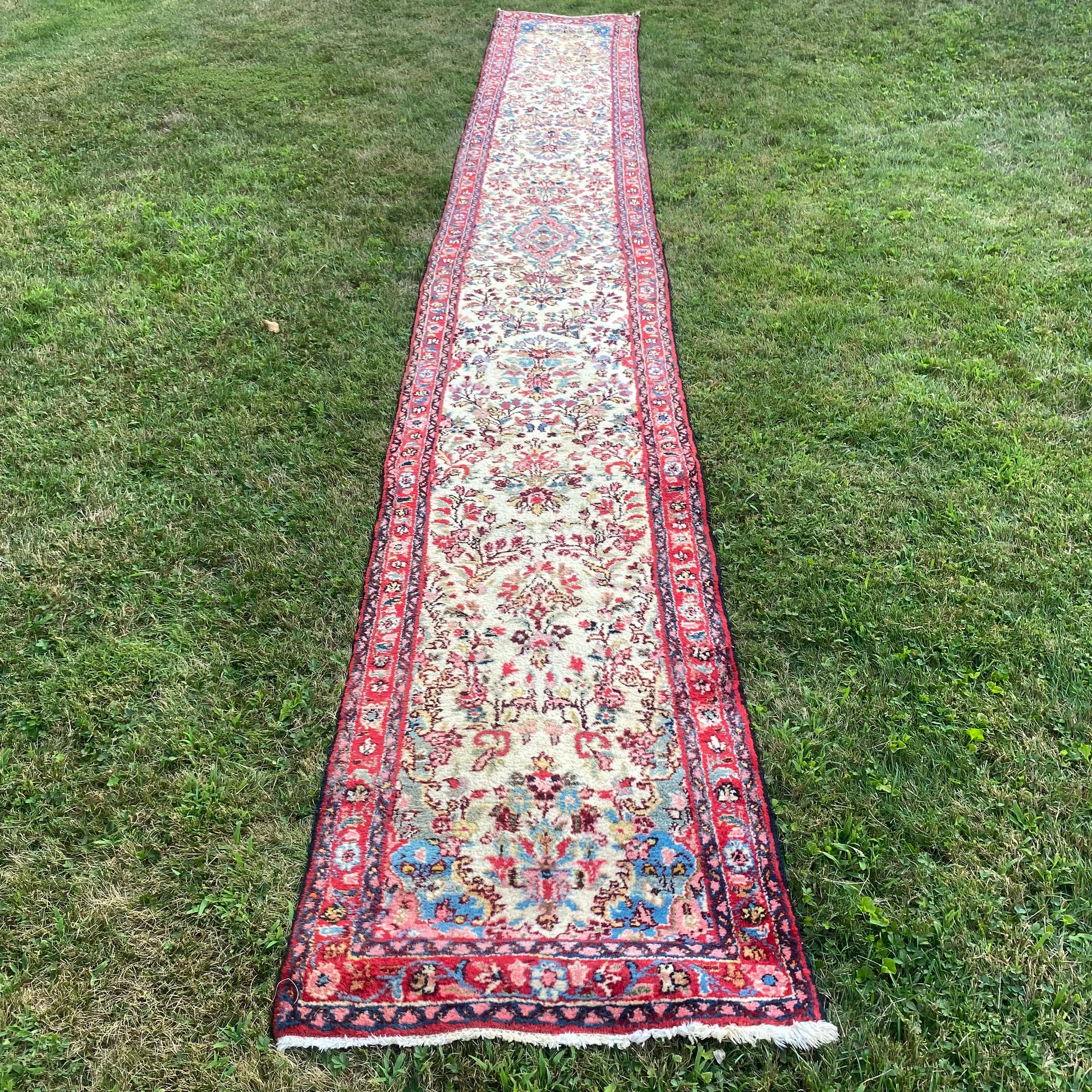 Vintage Rug, 2' 4 x 16' 11 White - Jessie's Oriental Rugs
