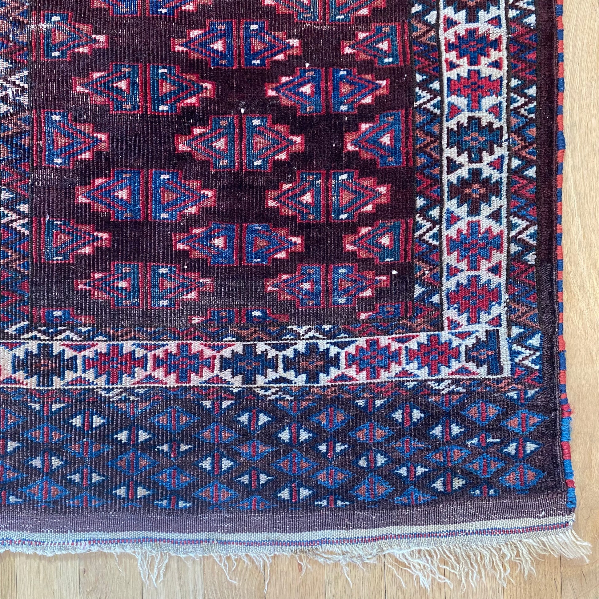 Turkmen Ensi, 3' 11 x 5' 4 Vintage Brown - Jessie's Oriental Rugs