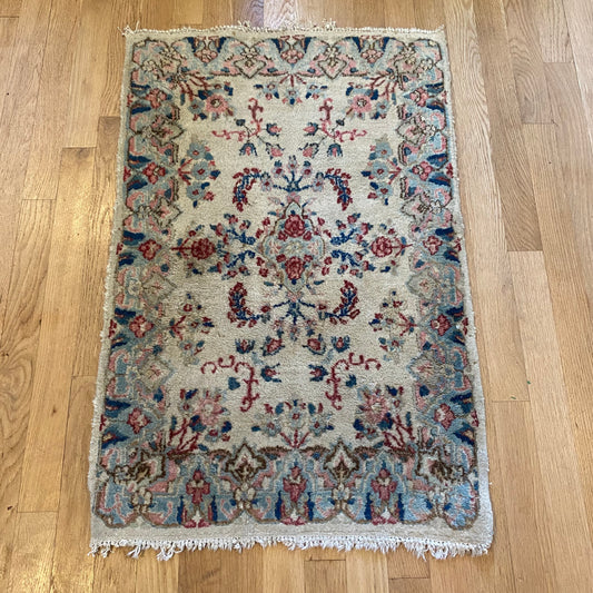 Vintage Rug, 1' 11 x 3' Cream