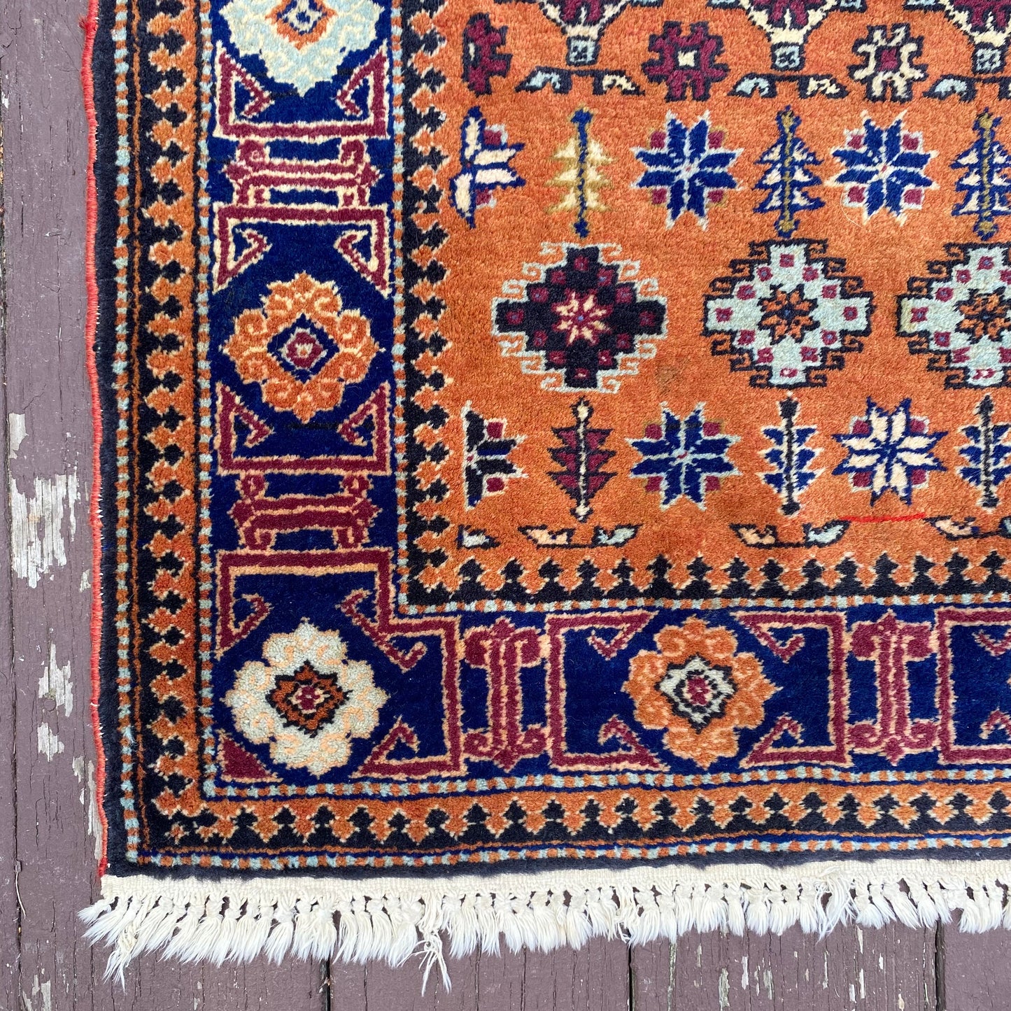 Vintage Rug, 2' 6 x 4' 2 Orange Brown