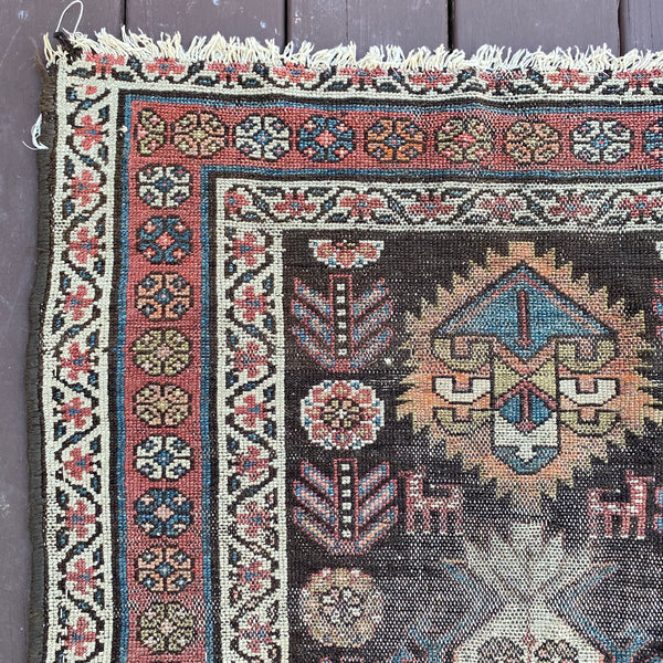 Antique Rug, 2' 10 x 6' 7 Brown