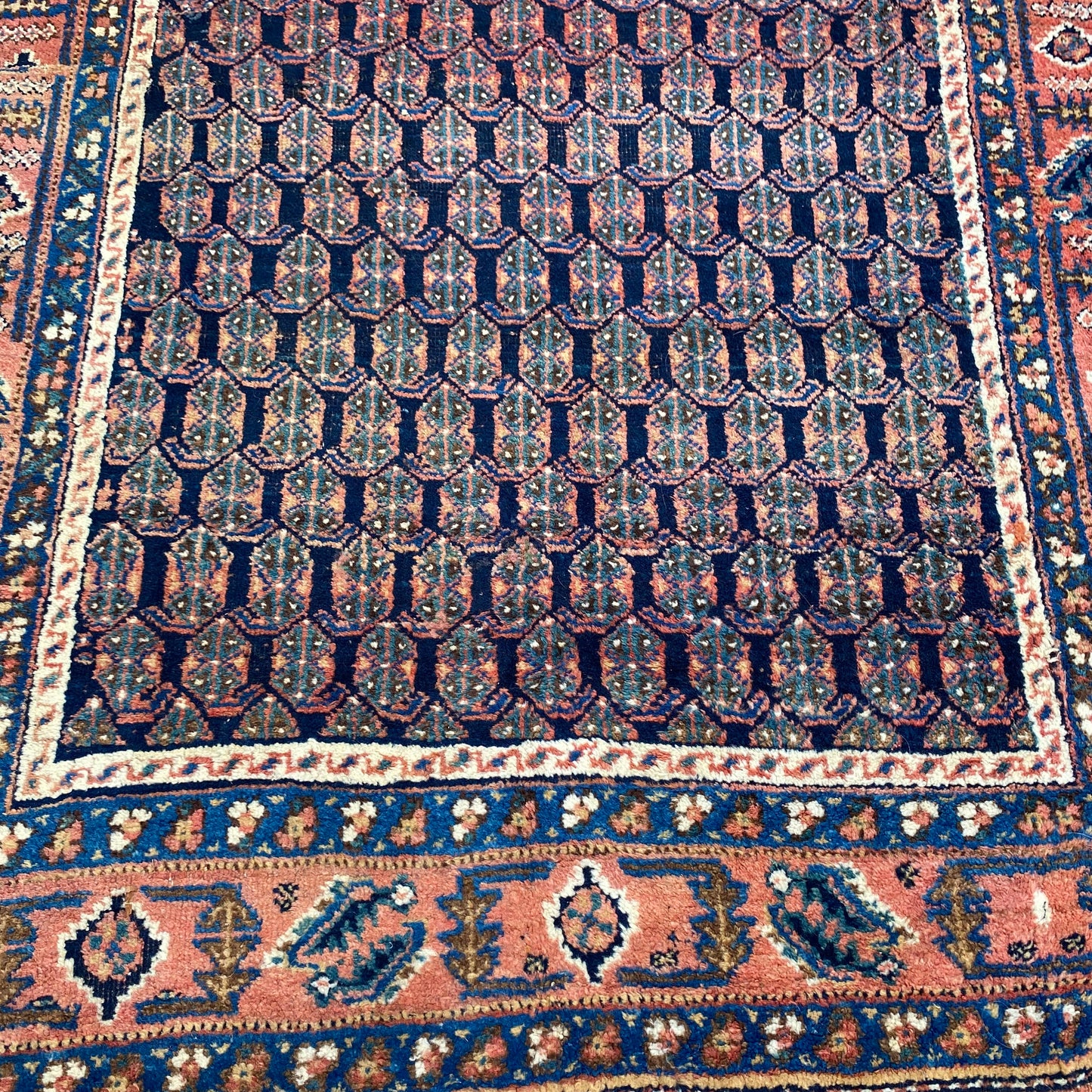 Vintage Rug, 4' x 4' 11 Blue