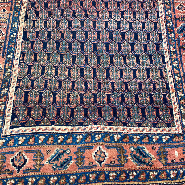 Vintage Rug, 4' x 4' 11 Blue