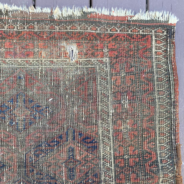 Antique Rug, 2' 7 x 4' 4 Brown